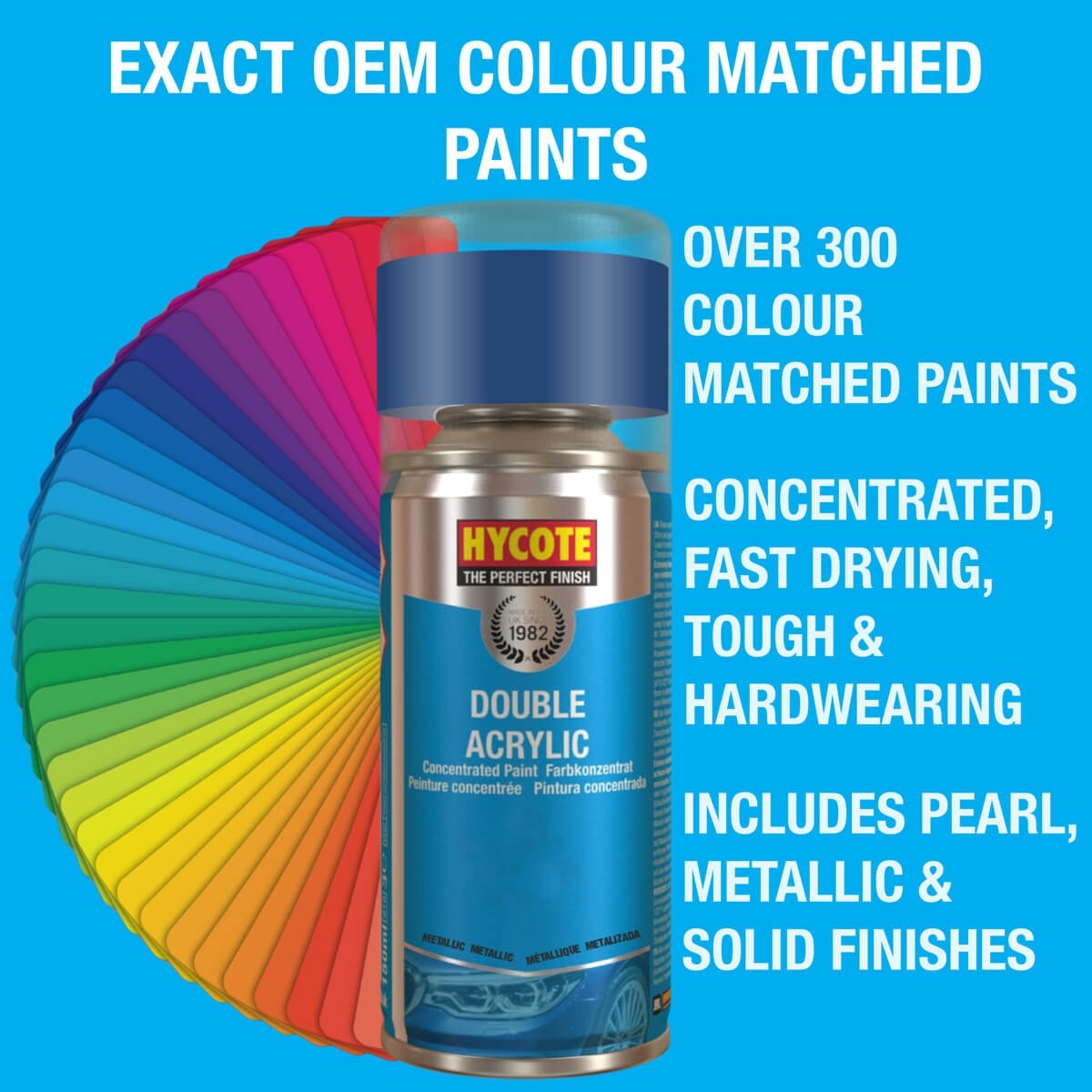 Hycote Vauxhall Brazil Brown Double Acrylic Spray Paint 150ml XDVX101