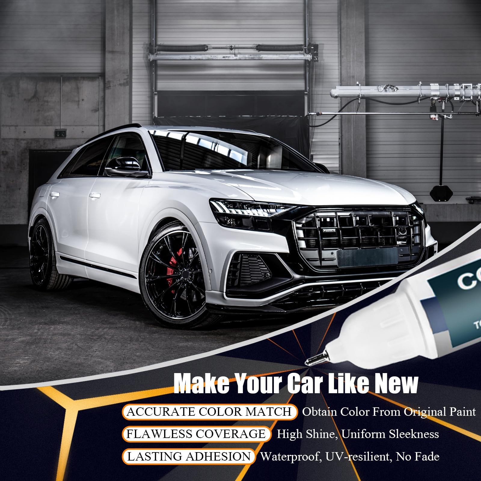 Touch Up Paint for Car Audi Glacier White Metallic LS9R 2Y Repair Pen Marker
