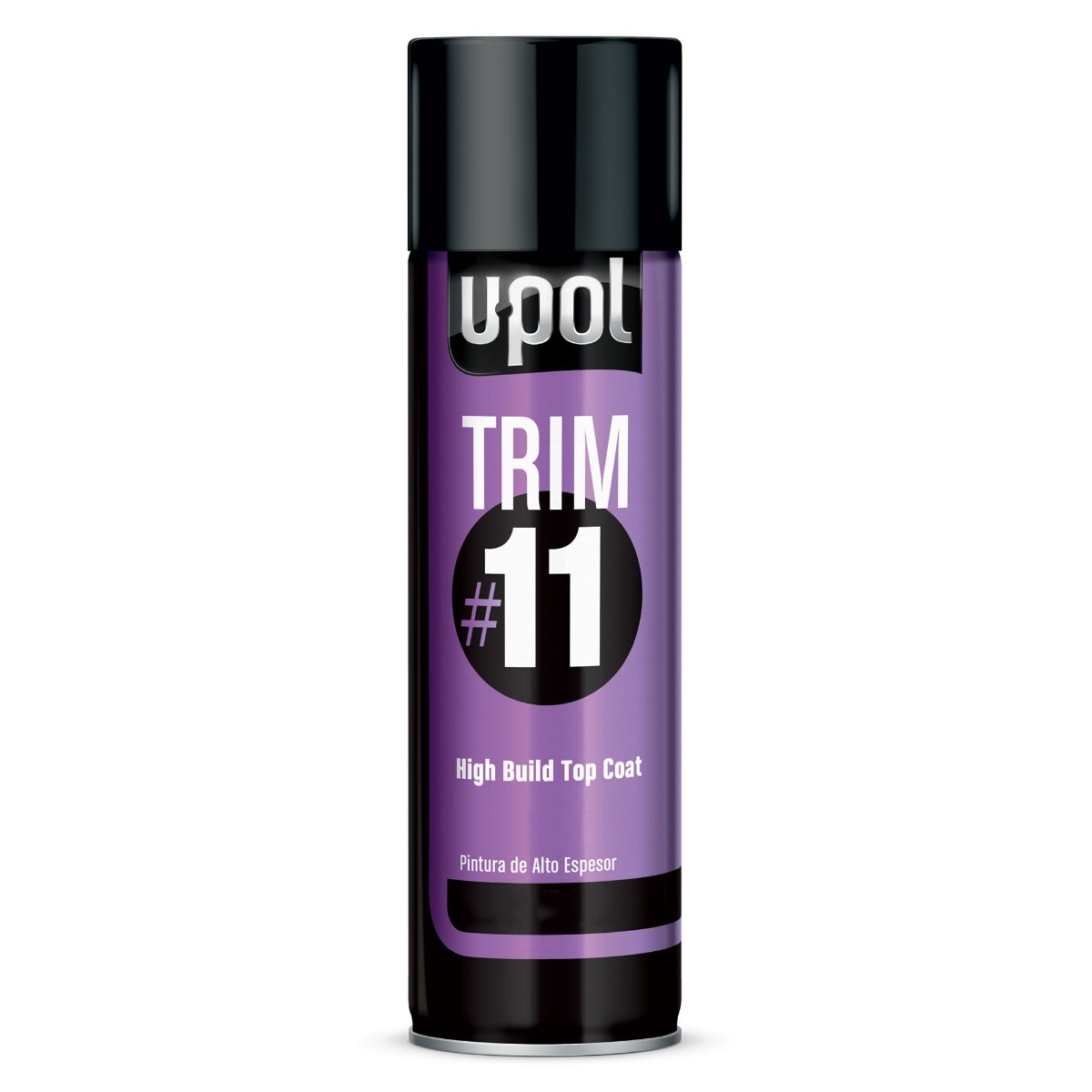 U-POL 877 TRIM #11 Matte Black High Build Top Coat Auto Body Aerosol 450 ml