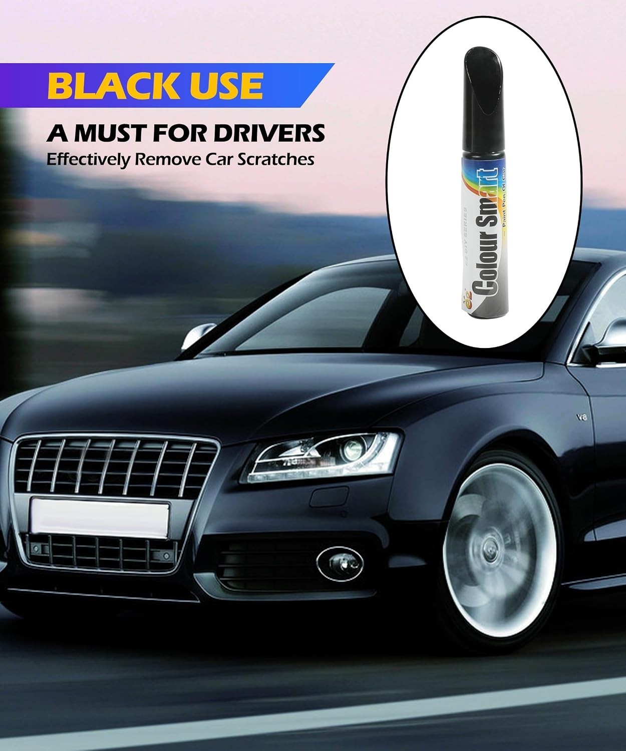Versatile Touch Up Paint Pen for Cars – Black Gloss Finish & Multi-Surface Use