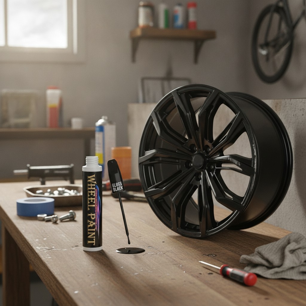 Gloss Black Rim Touch Up Paint, Rim Paint, Wheel Scratch Repair Kit for Curb …