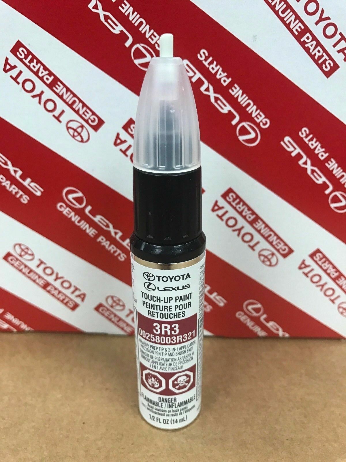 GENUINE TOYOTA BARCELONA RED META TOUCH-UP PAINT PEN 00258-003R3-21 CODE 3R3 OEM