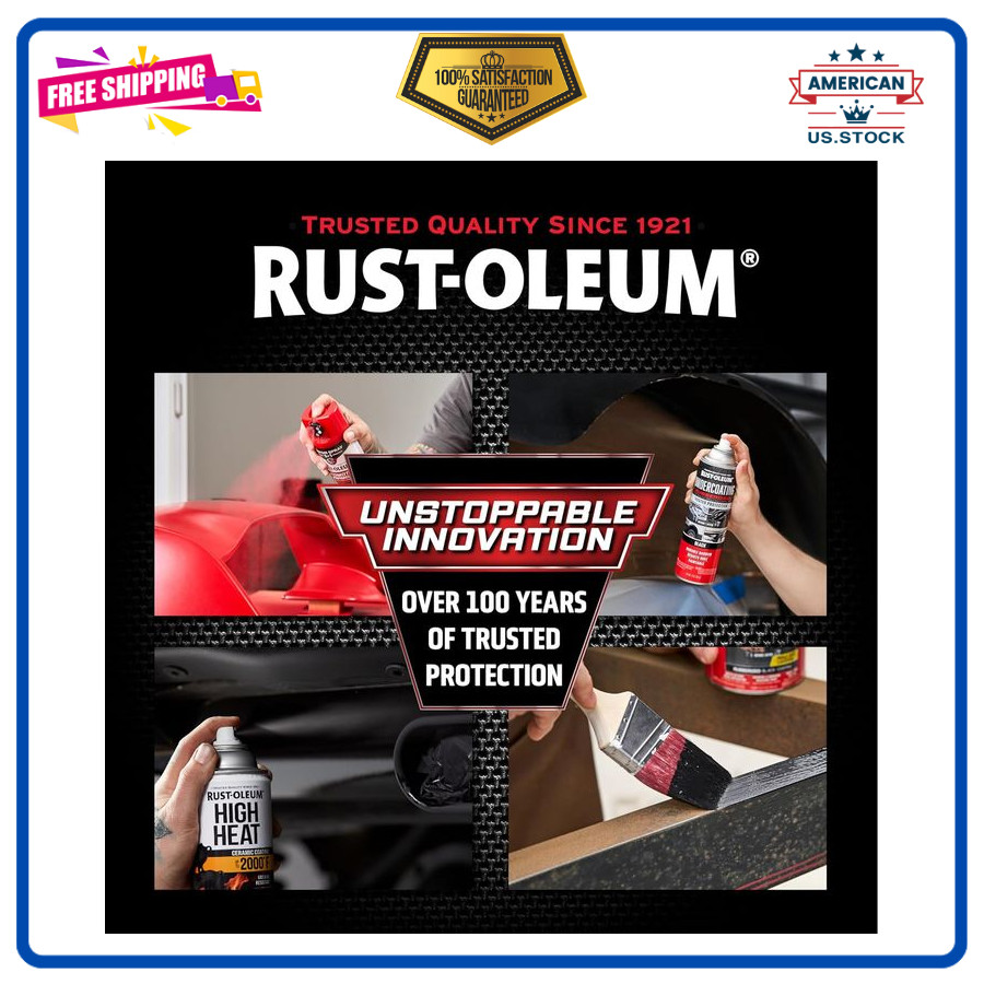 Rust-Oleum Truck Bed Coating Spray – Black, Non-Skid, Stops Rust, 15oz, 6 Pack