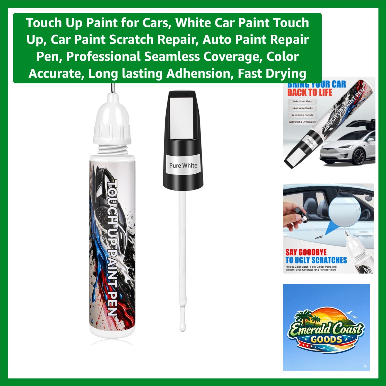 Touch Up Paint for Cars, White Car Paint Touch Up, Car Paint Scratch Repair, …