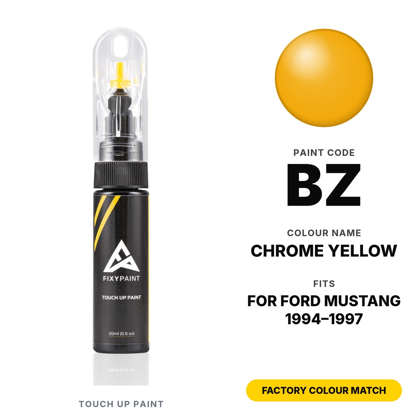 Touch Up Paint For Ford BZ Chrome Yellow Original Factory Color Auto Touch Up