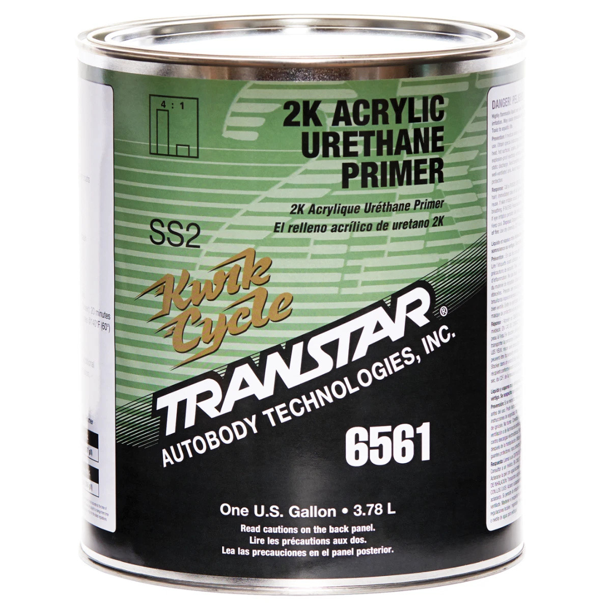 Transtar Autobody Products 6561 – 2K Acrylic Urethane Primer – 1 Gallon Can – Gr