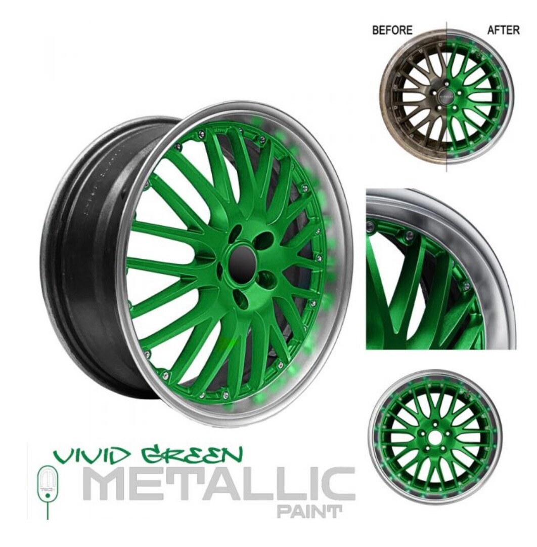 E-TECH Metallic Paint Vivid Green 400ml Multi-Purpose Interior & Exterior DIY