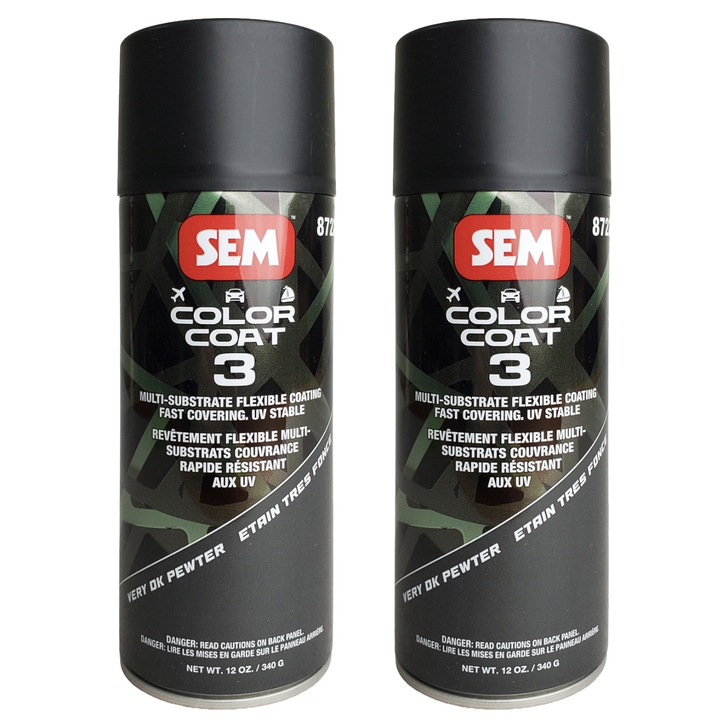 SEM 87223 Color Coat 3 Very Dk Pewter Flexible Coating 12 oz. (2 Pack)