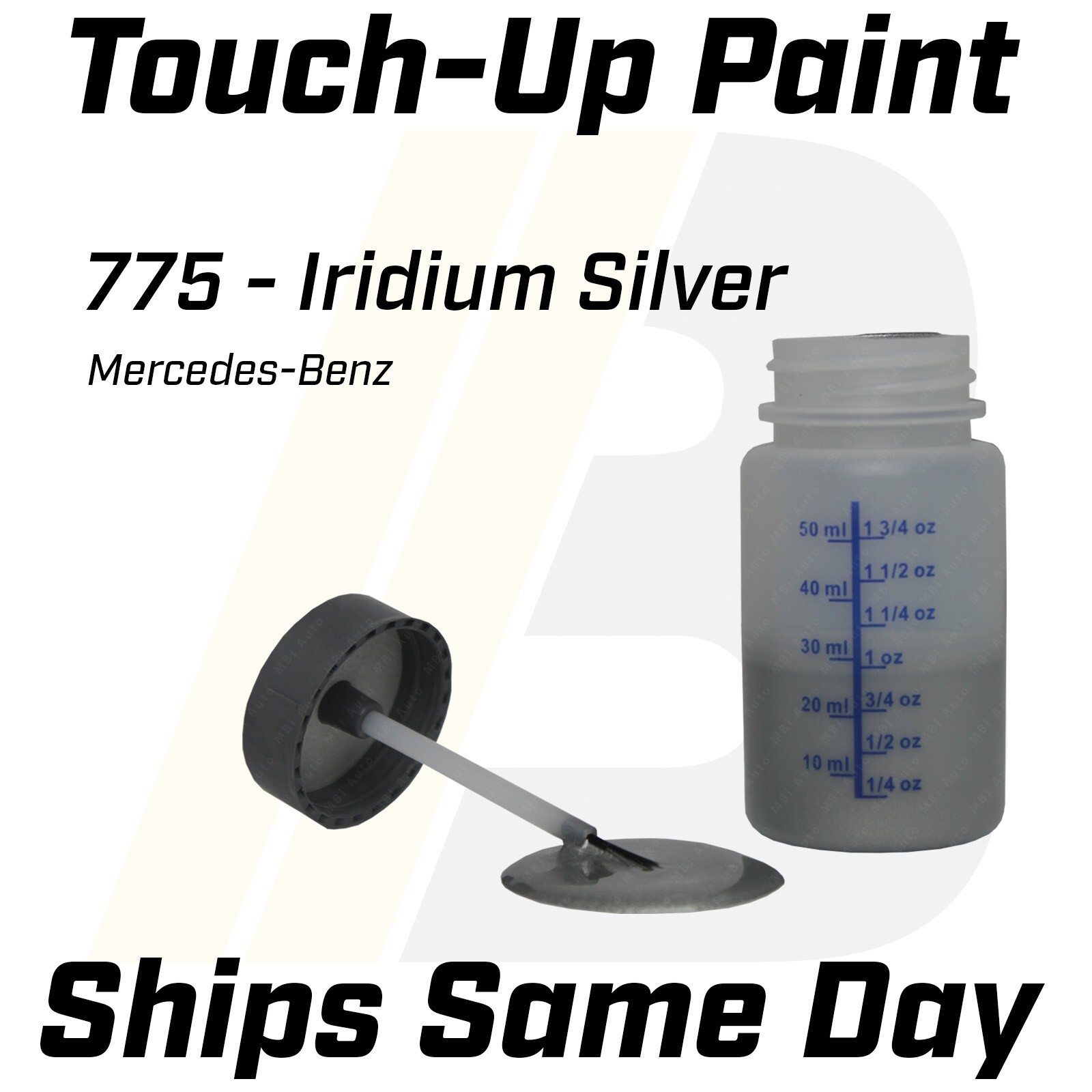 775 Iridium Silver – 1 Oz Touch Up Paint Kit w/ Brush for Mercedes-Benz Car SUV