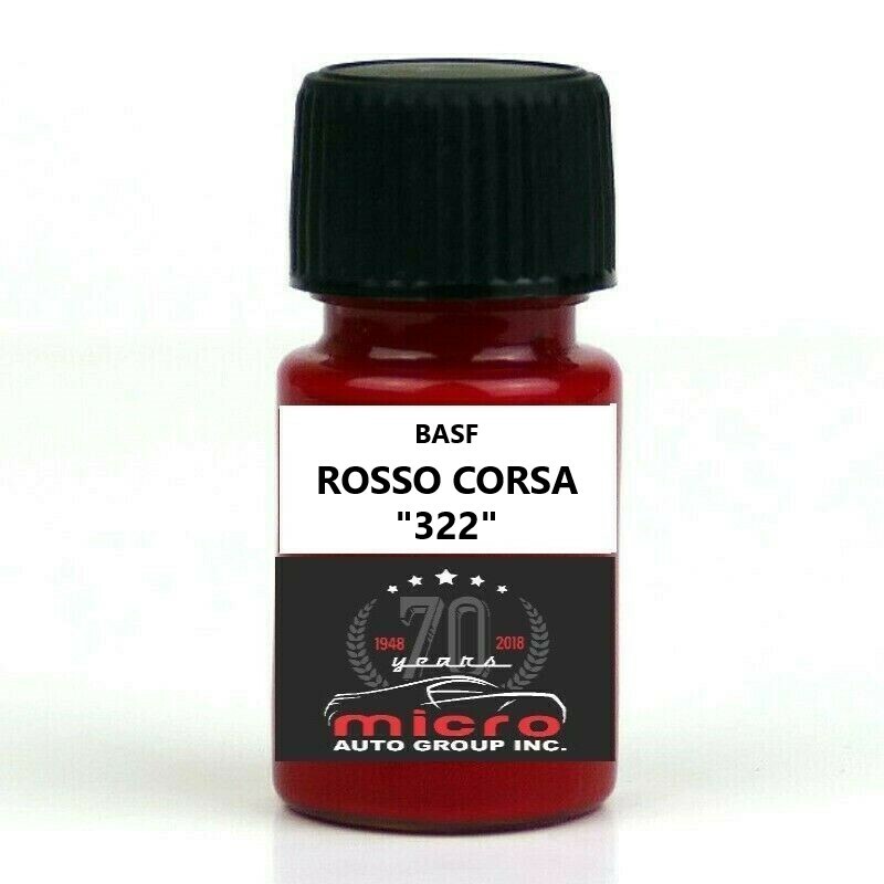 2 Oz Touch up Paint Kit For Ferrari Rosso Corsa 322 With Brush SHIPS TODAY