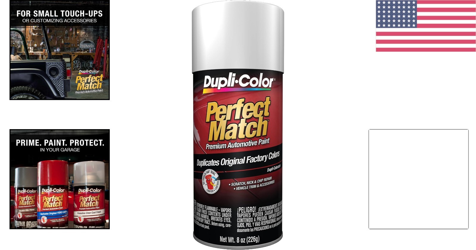 8 oz E7 Universal White Automotive Spray Paint – Easy Application & Coverage