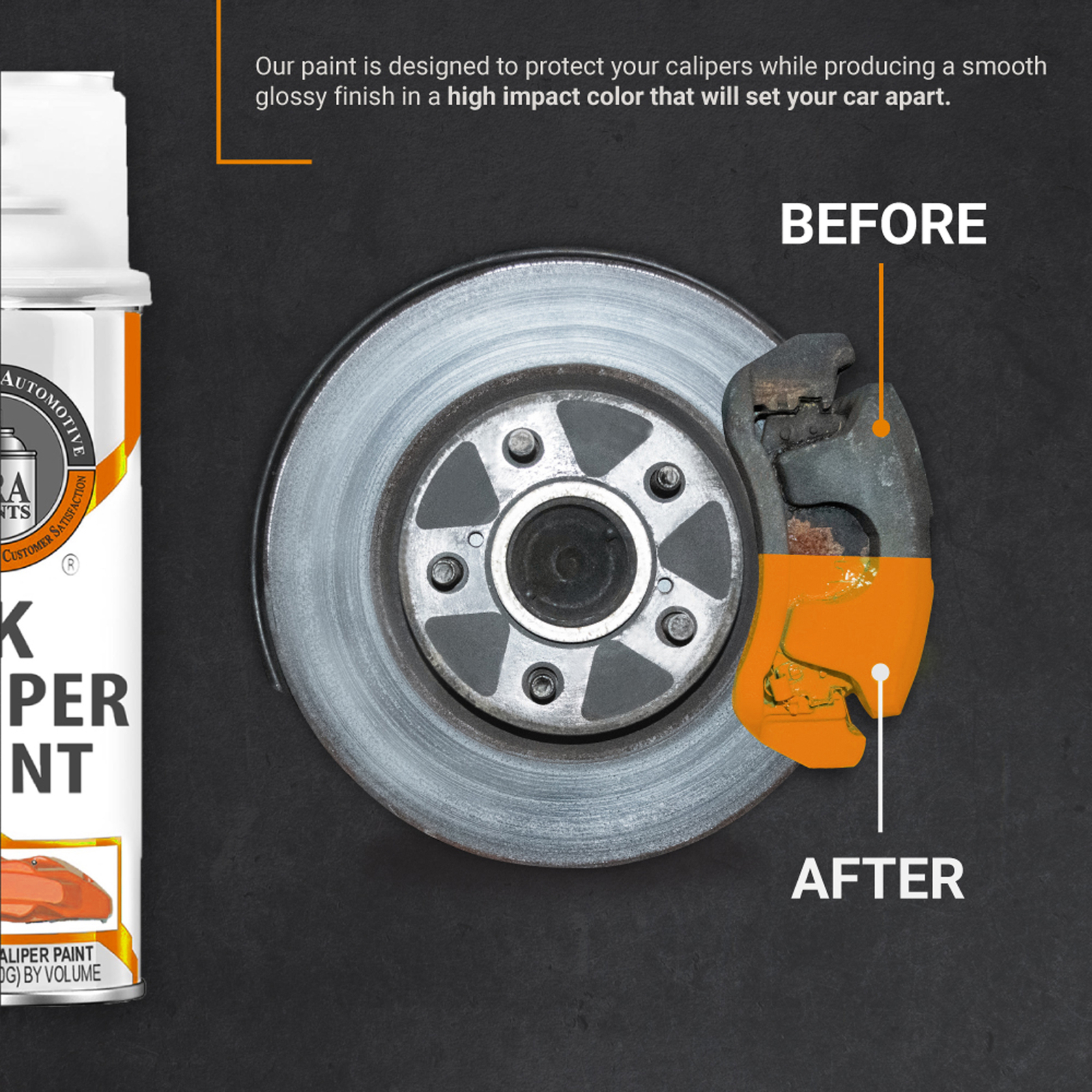 ERA Paints 2K Aerosol Brake Caliper Paint Hi-Temp Resistance, Extreme Durability
