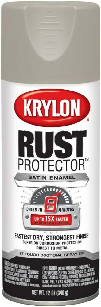 Krylon RTA2397 Rust Protector and Preventative Enamels, Satin Almond 12 OZ
