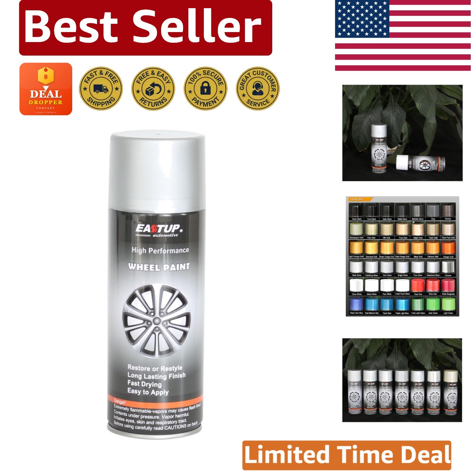 Matt Silver Metallic Wheel Paint – Brilliant Finish, Quick Drying 400ml