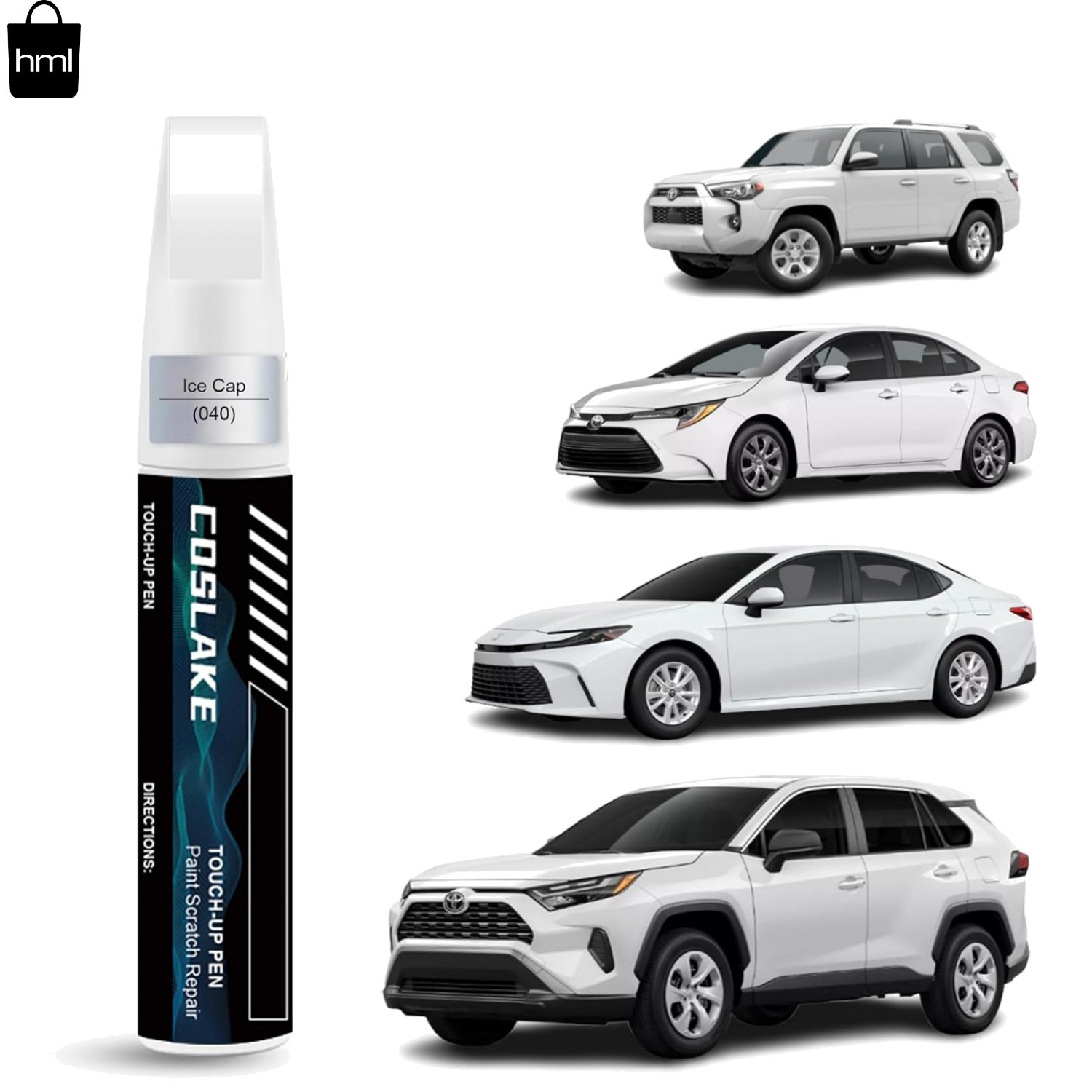 12ml Waterproof Touch Up Paint for 2024-2025 Vehicles – Ice Cap/Super White 040