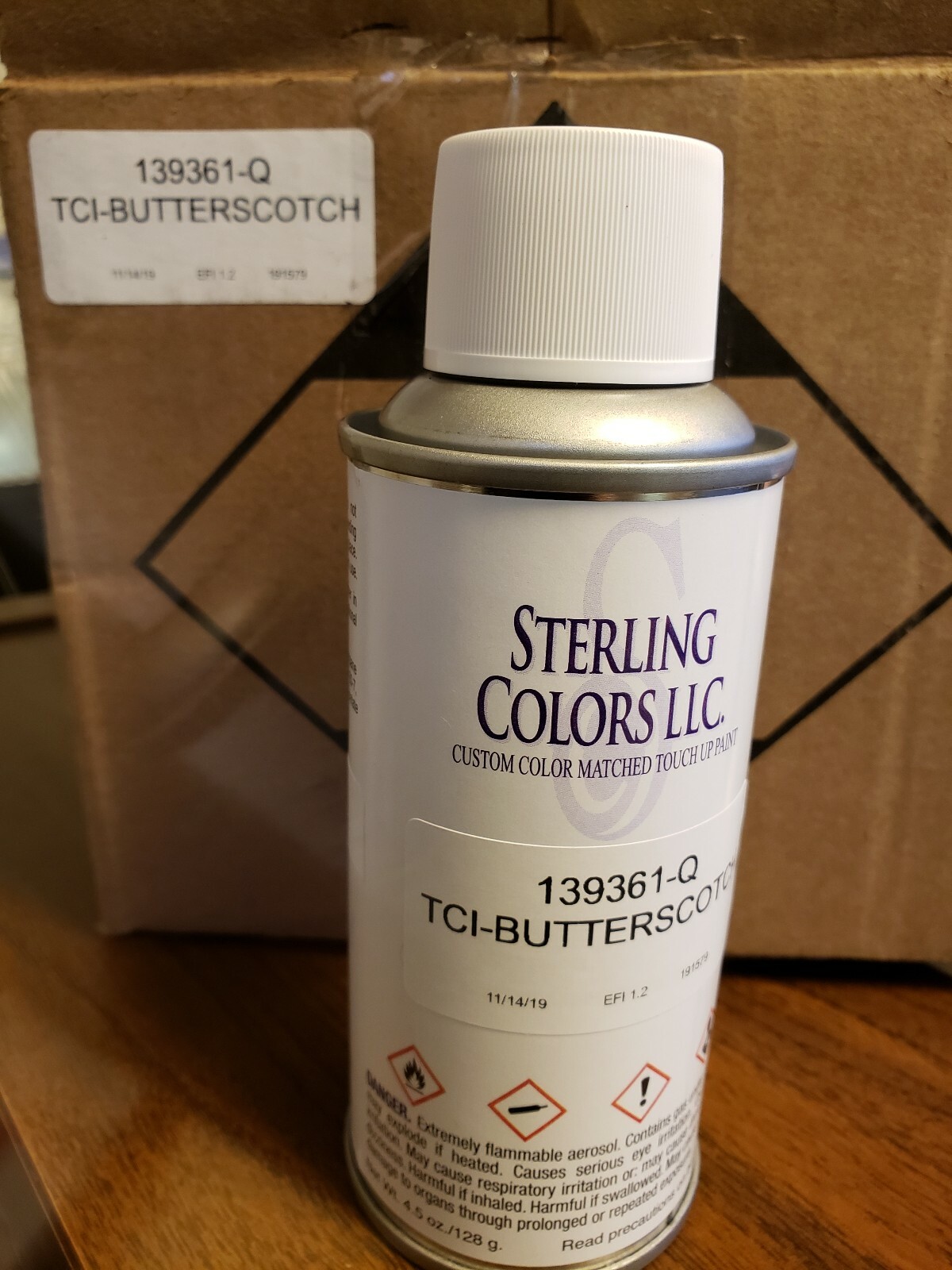 (12) STERLING COLORS CUSTOM TOUCH UP PAINT TCI-BUTTERSCOTCH, 139361-Q, 4.5 oz