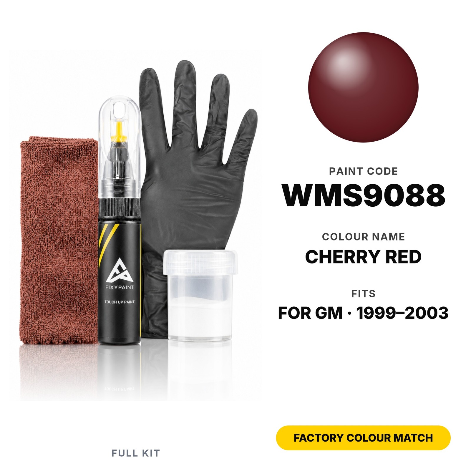 Touch Up Paint For GM WMS9088 Cherry Red Full Kit Factory Auto Paint Match