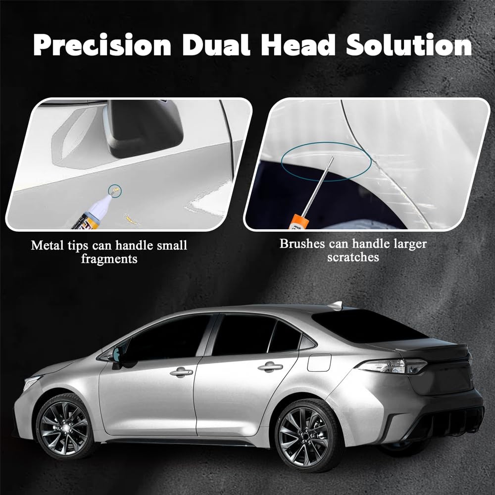 Silver Touch Up Paint for Cars Auto Scratch Repair Pen Brush Sliver 0.4 Fl Oz