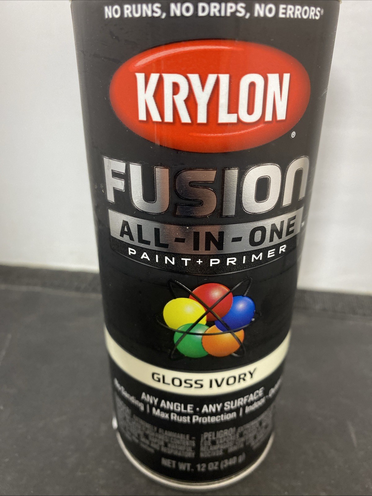 Krylon K02711007 Fusion All-In-One Spray Paint (Indoor/Outdoor) Gloss Ivory 12OZ