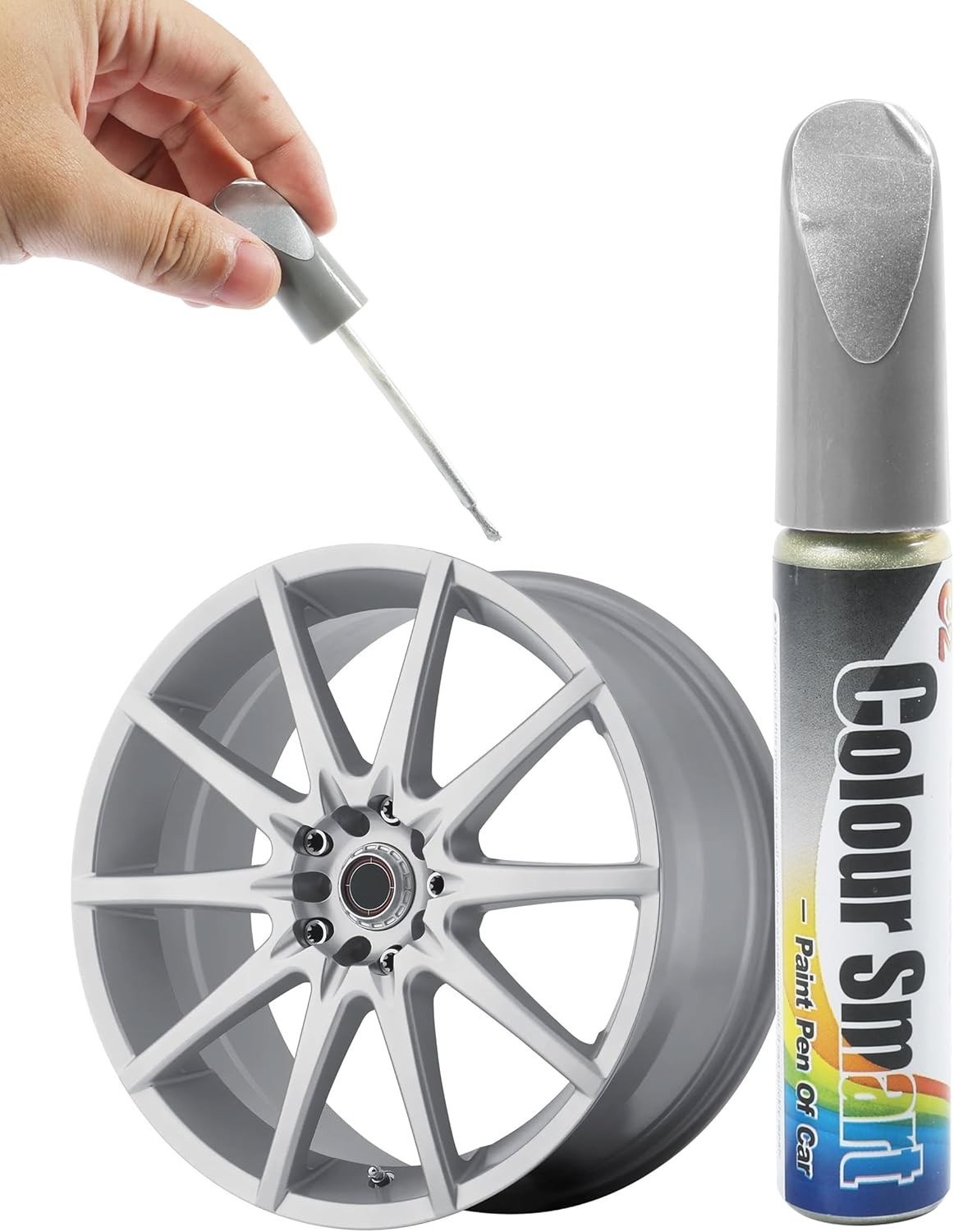 Wheel Repair Kit Silver Rim Touch Up Paint Car Wheel Paint Recover Scratch USA