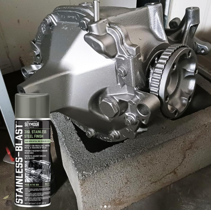 Stainless Steel Metallic Spray Paint Rust Protect Frame Chassis Restore Coating