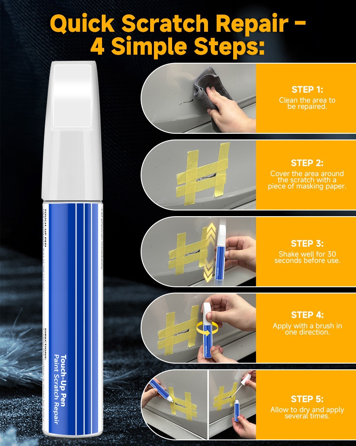 BIOOICH Touch Up Paint Pen for Honda Repair Car Chip and Scratch Color Match