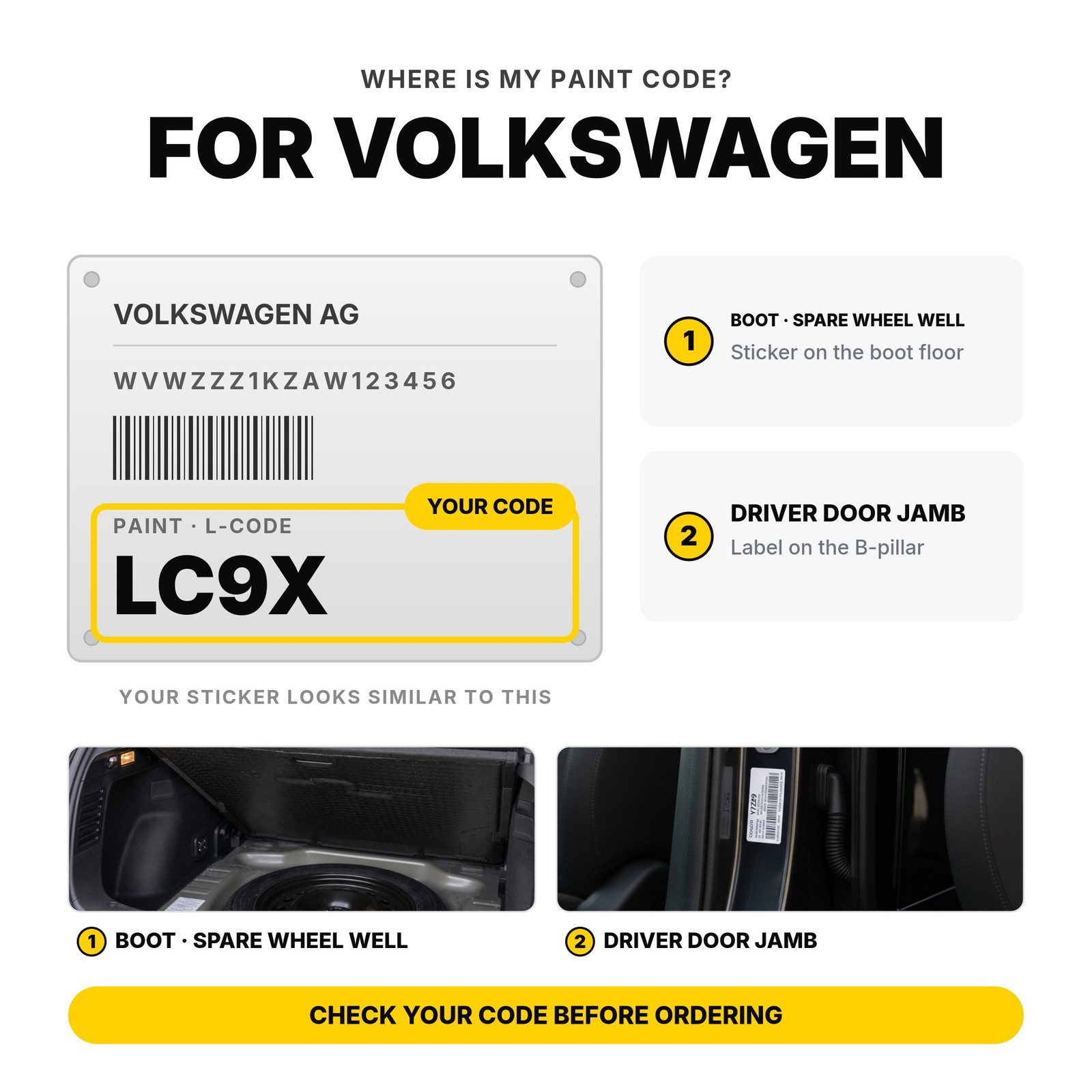 Touch Up Paint For Volkswagen Golf B7V Graphit Set Panel Touch Up Paint Kit