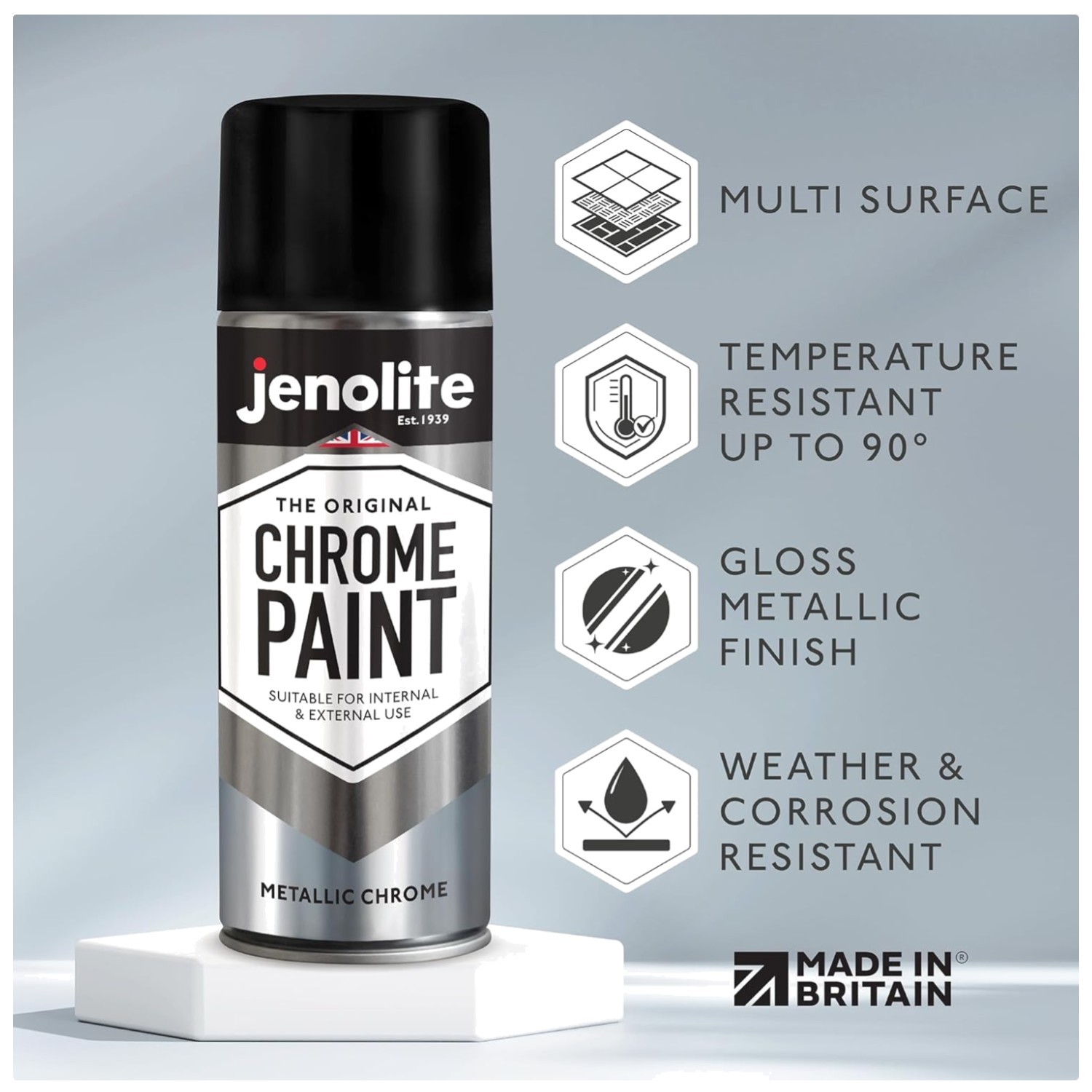 Multi-Surface Chrome Spray – Metal, Plastic & More