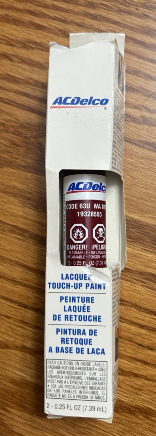 AC Delco Lacquer Touch-Up Paint Used 63U WA 817K 19328555 fine point brush & CC