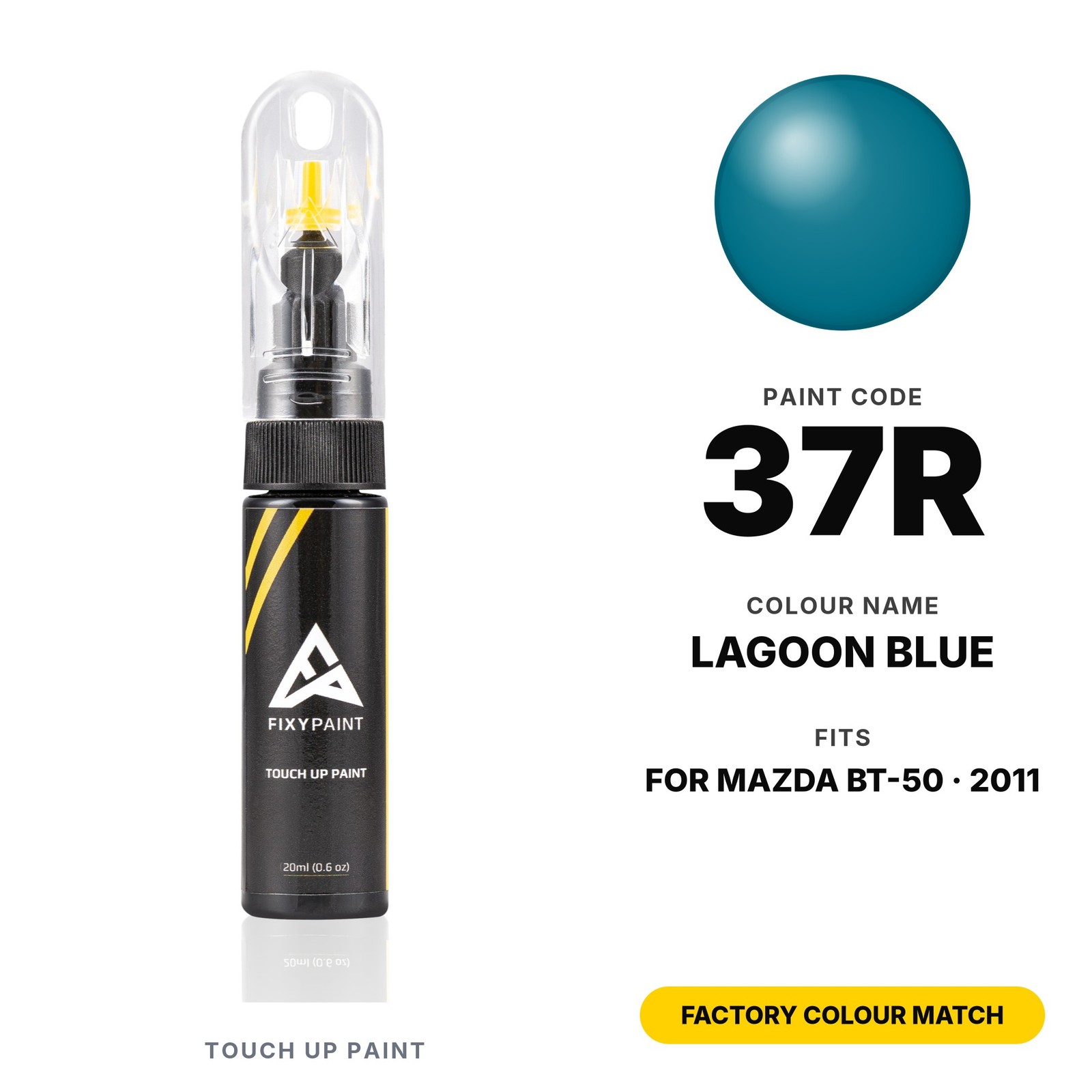 Touch Up Paint For Mazda BT-50 37R Lagoon Blue Kit Original Colour Touch Up