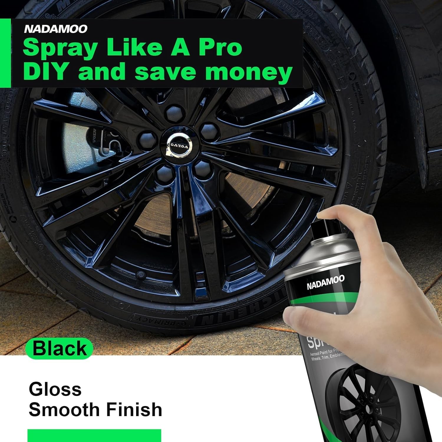 Fast-Drying Acrylic Car Rim Spray Paint – 2 Pack for Effortless Application