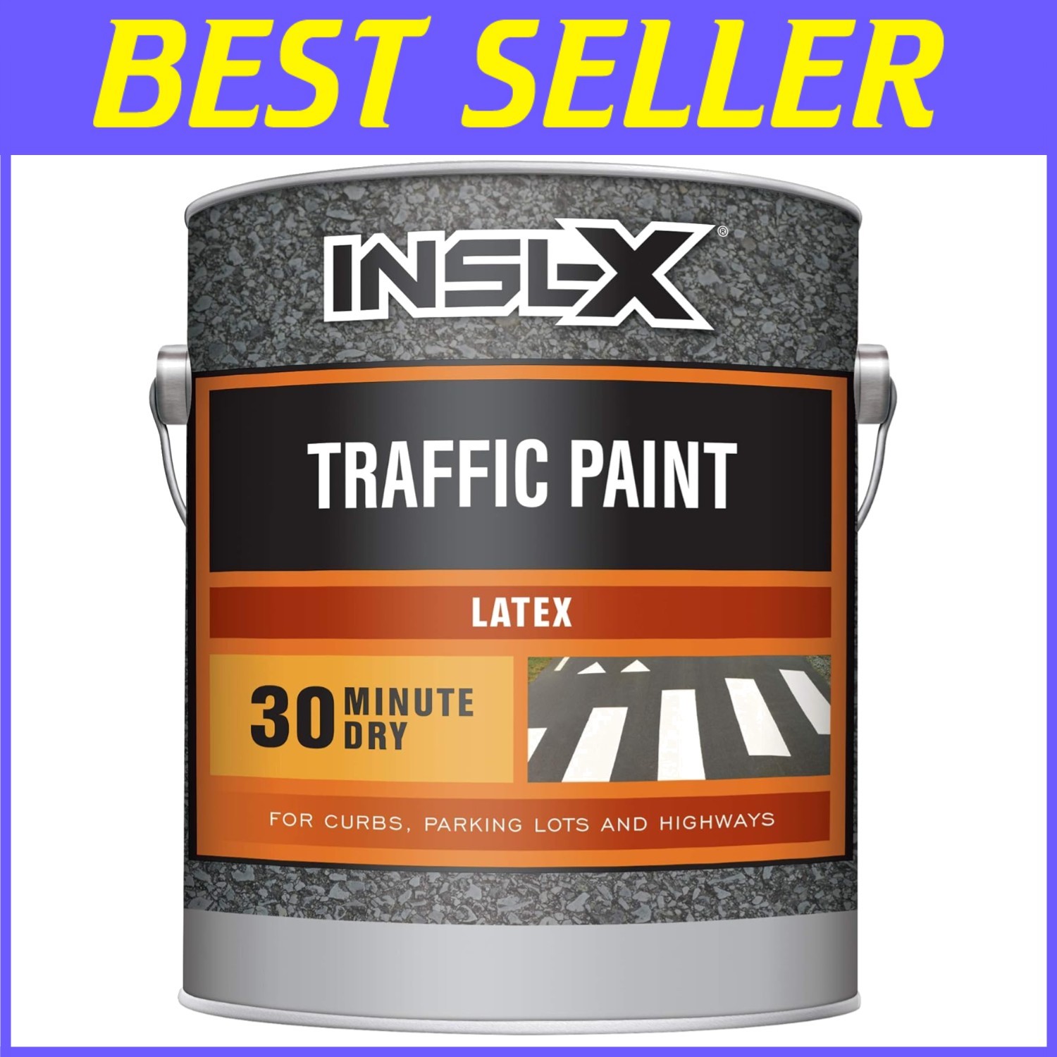 Fast-Drying Reflective Traffic Paint, White, 128 oz^