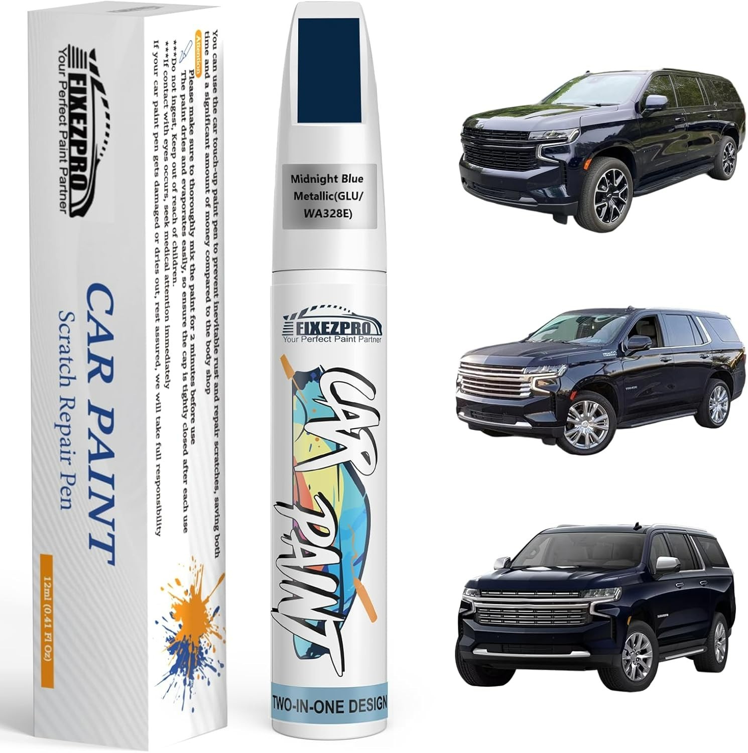 Rust and Scratch Resistant Midnight Blue Touch Up Paint Pen for Chevrolet Cars