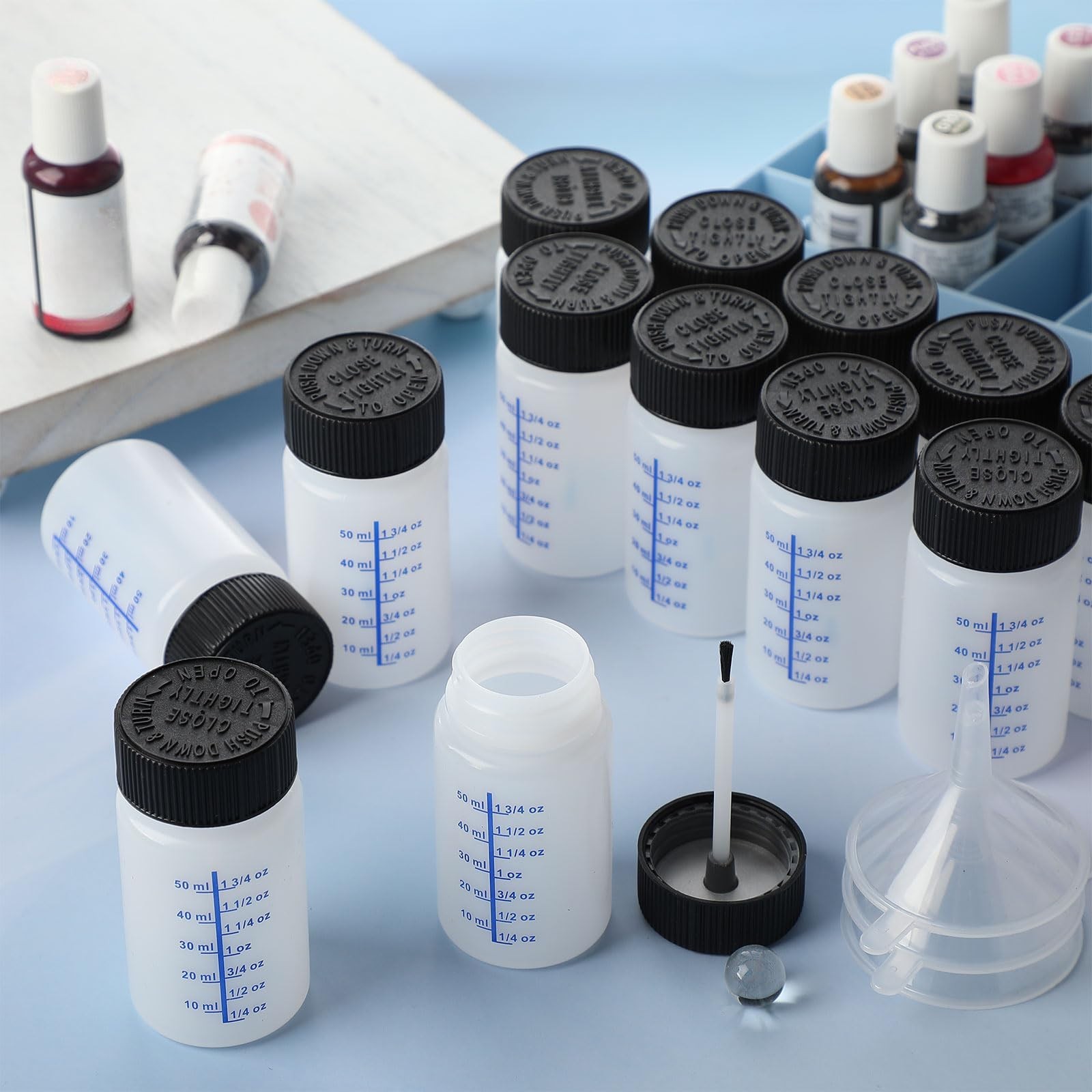 240 Pcs Touch Up Paint Bottles with Brush & Lid – 2 oz Empty Containers for Car