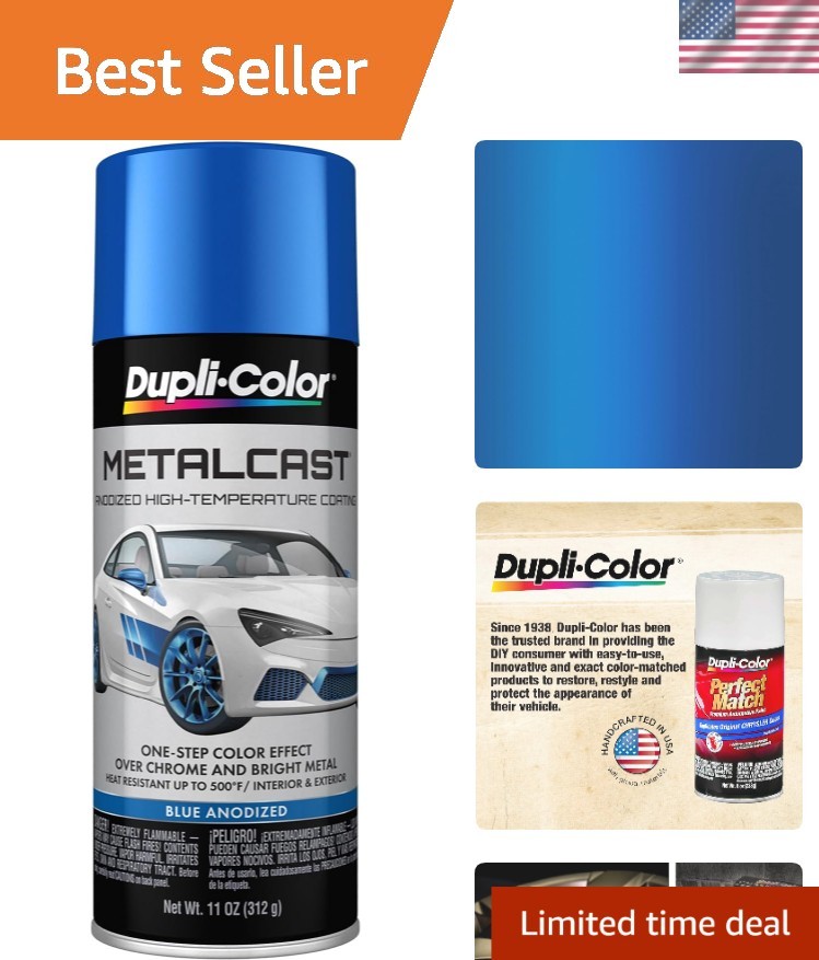 MC201 Metalcast Automotive Spray Paint – Blue Anodized Coating – 11 oz Aeroso…