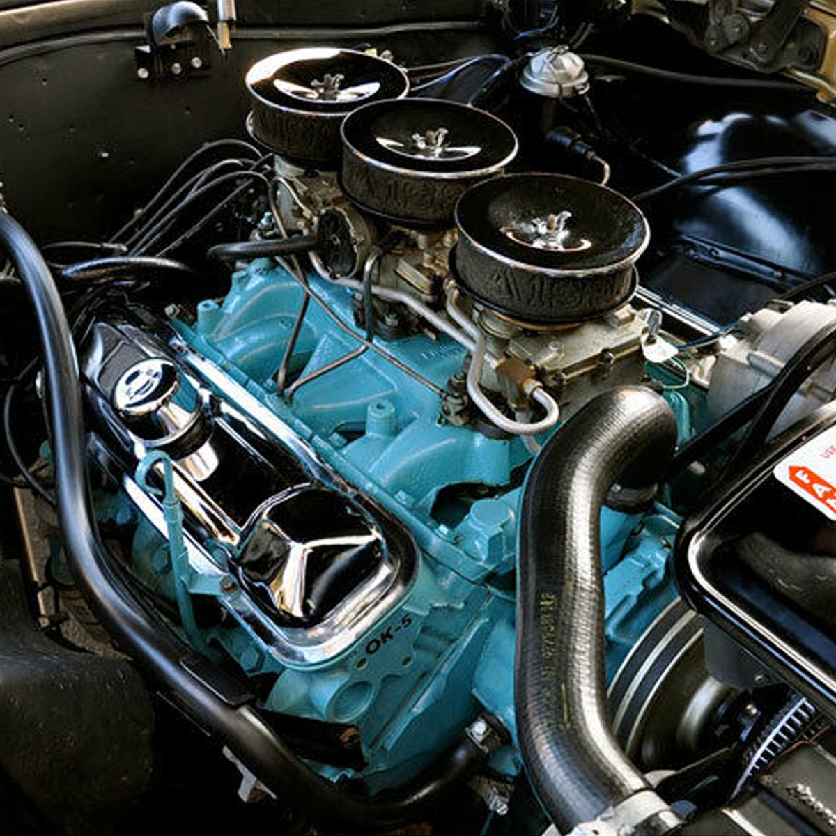 59-65 all Pontiac, GTO V8 Engine Enamel Restoration Sky Blue Spray Paint 1 can