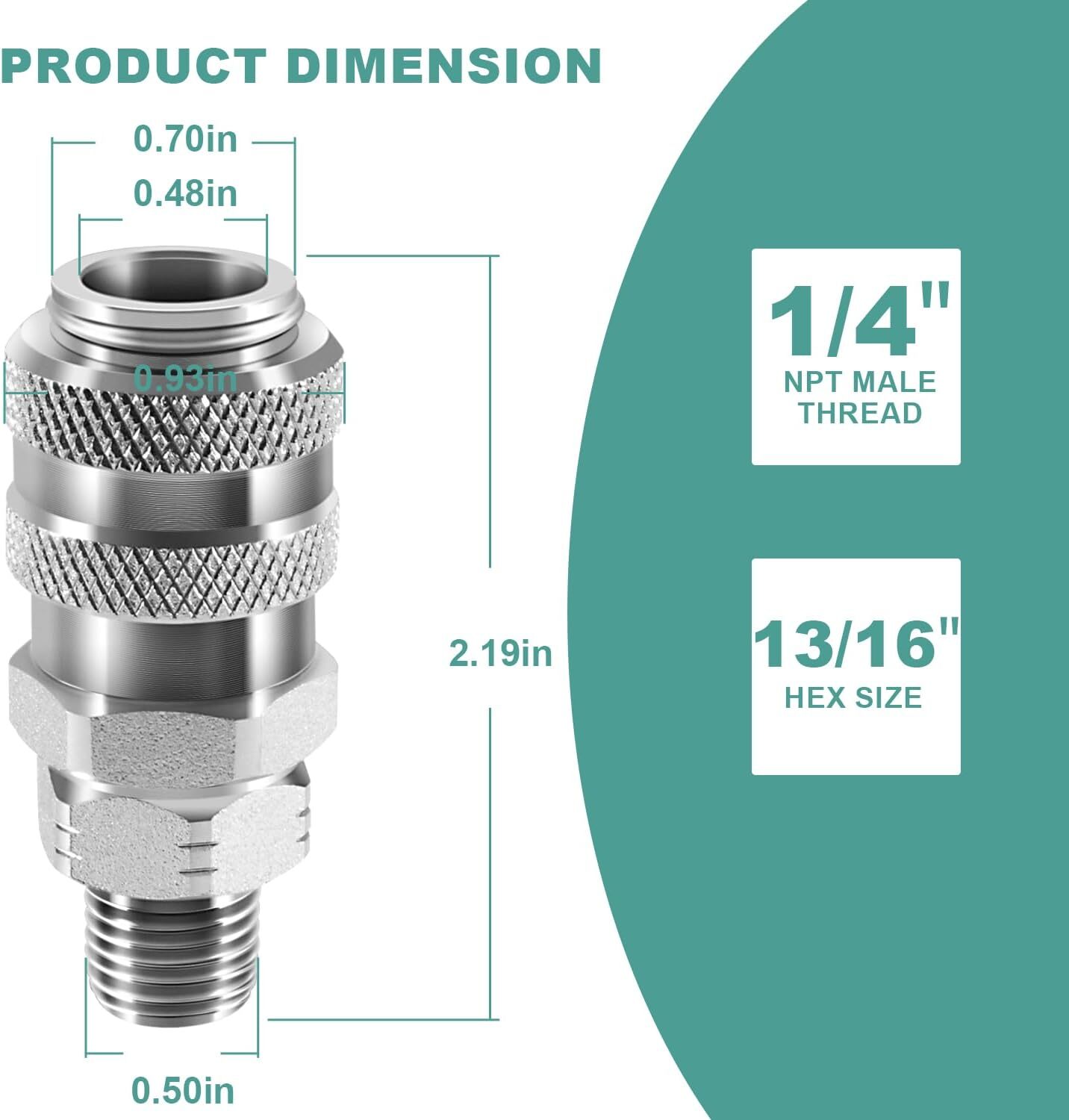 Detroit Diesel Fuel System Coupler Fitting Replaces 5869-1 Kent-Moore J-47912-QC