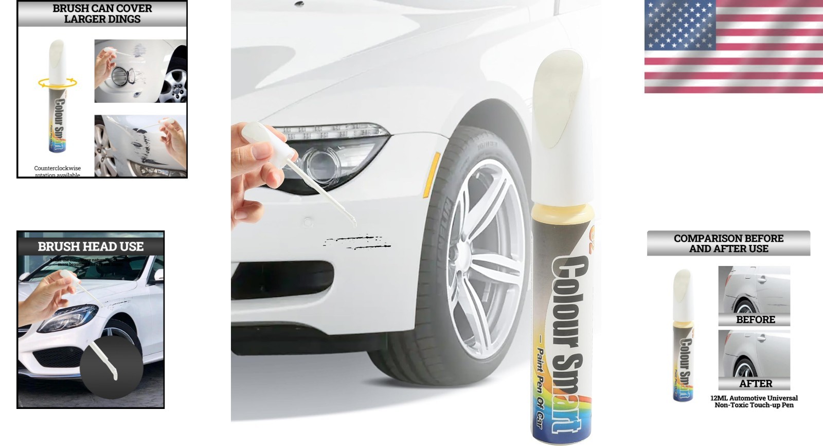 Quick & Easy Car Paint Repair Pen – Essential for Minor Scratches, 12 ml