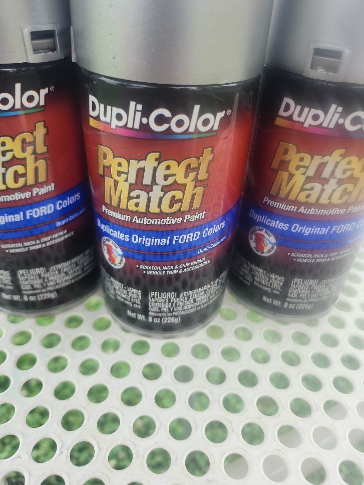 Duplicolor BFM0414 Perfect Match Ford Ingot Silver Metallic 8 oz Aerosol 3 pack