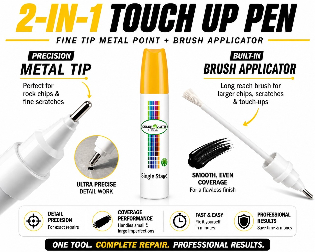 Single Stage Paint Pen fr 2025 Chvrlt Crvette Competition Yellow GBK