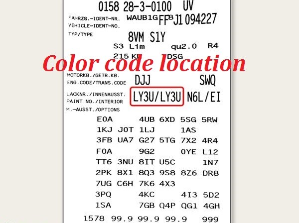 Audi VW Ibis White Paint LY9C/T9/Y9C Touch-Up Pencil-Brush LST0U2Y9C 2x9ml0.30oz