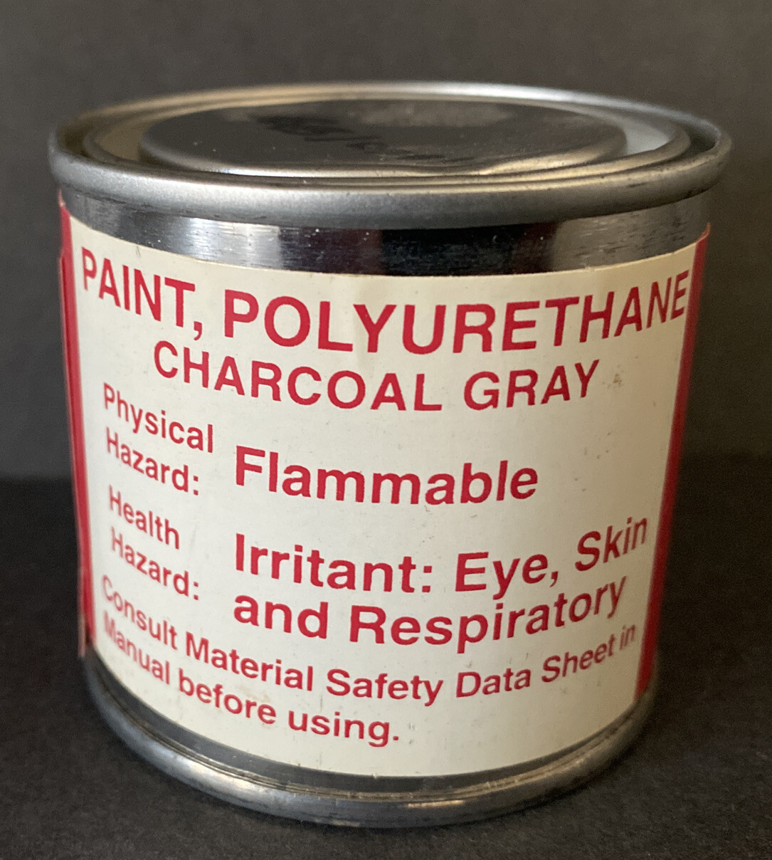 Giddings and Lewis Machine Tool Polyurethane Paint Charcoal Gray Can 4 oz New