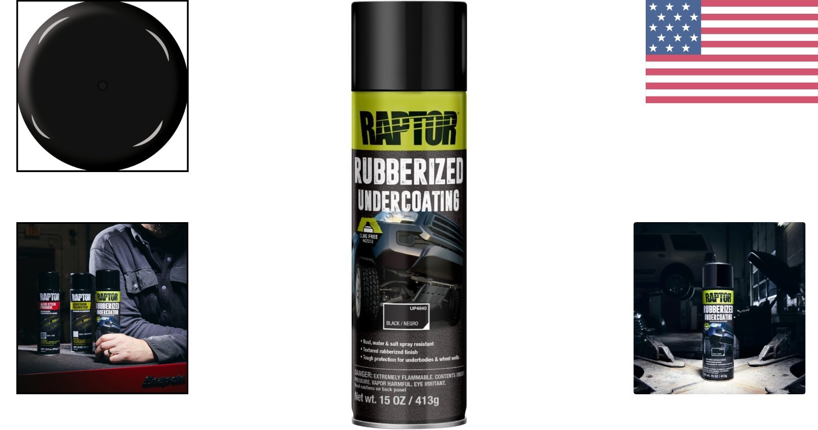 Automotive Spray Paint: 15 oz Rubberized Undercoating with Noise Damping Quality