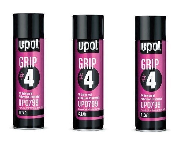 U-POL UP0799 Grip #4 Universal Adhesion Promotor Aerosol 450ML (3 Pack)