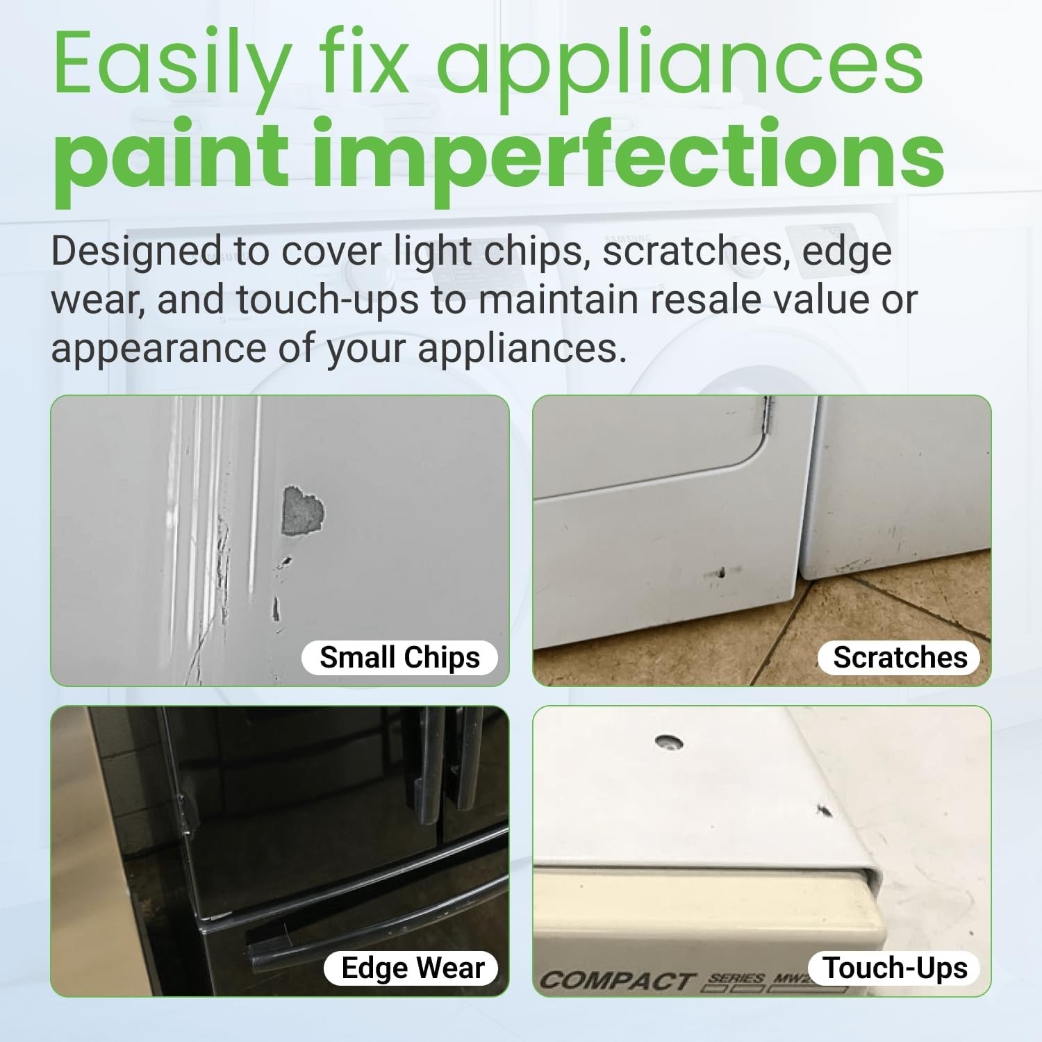 Fast Drying General Electric White Appliance Touch Up Paint – 0.35oz Can
