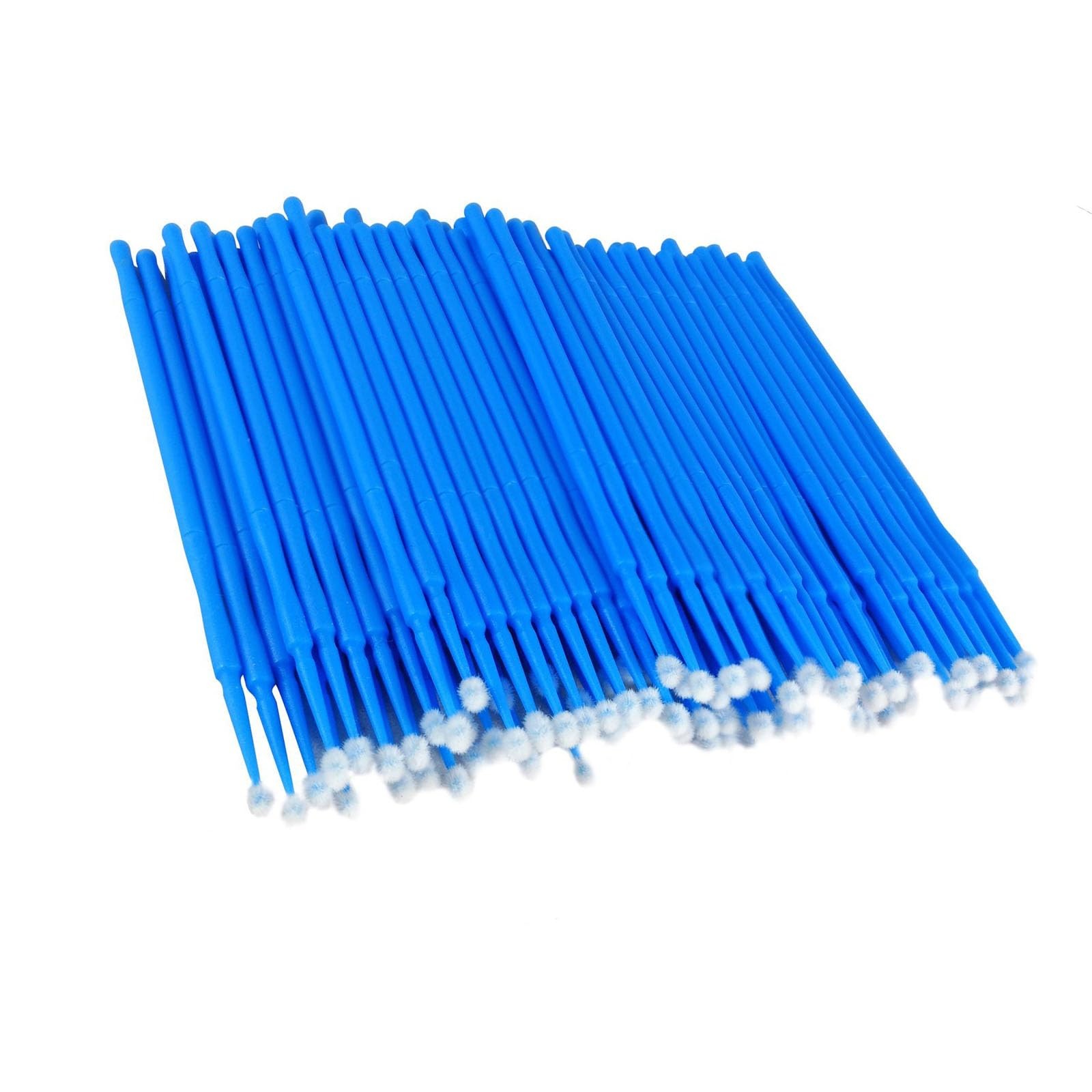 100PCS Touch Up Paint Brushes Micro Applicators For Auto Paint Chip Repair Blue