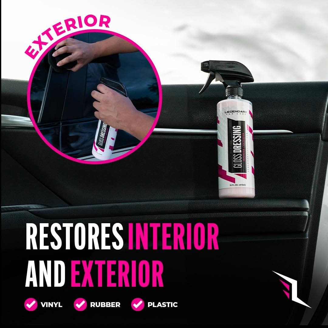 Legendary Gloss Dressing with Applicator 16oz – Tire Shine Spray & Plastic…