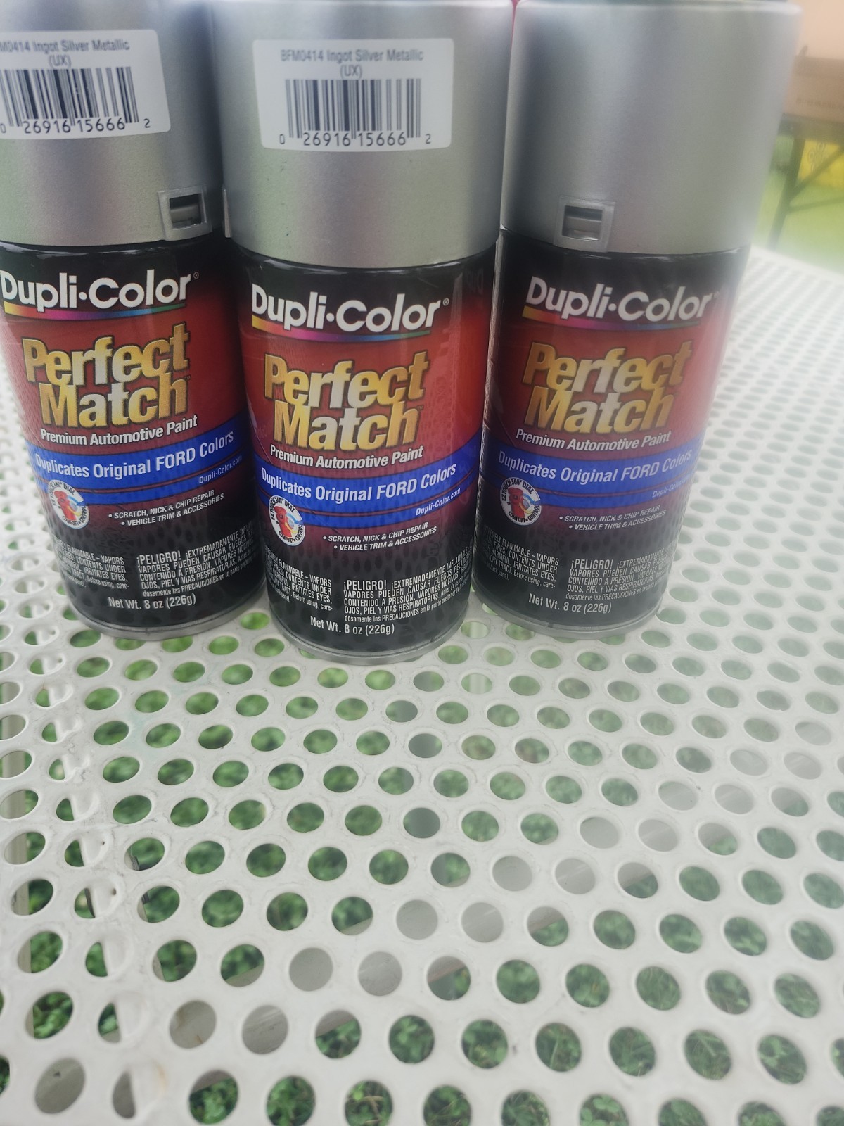 Duplicolor BFM0414 Perfect Match Ford Ingot Silver Metallic 8 oz Aerosol 3 pack