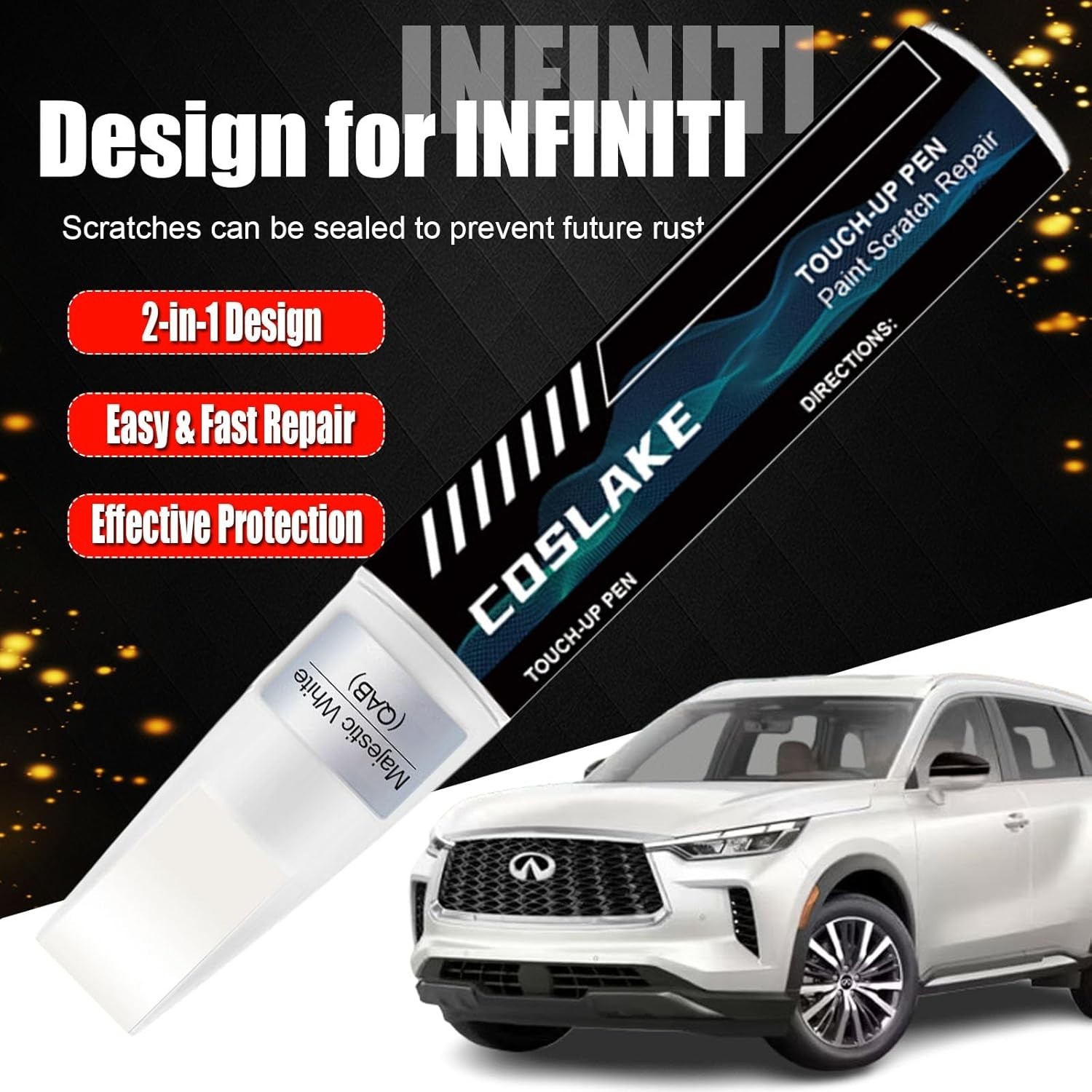 Hermosa Blue Car Touch Up Paint for 2025 QX50/QX55 – Quick Scratch Repair Kit