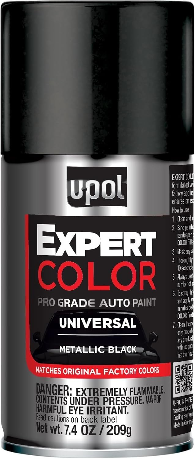 Expert Color Universal, Automotive Spray Paint, Metallic Black | Professional…
